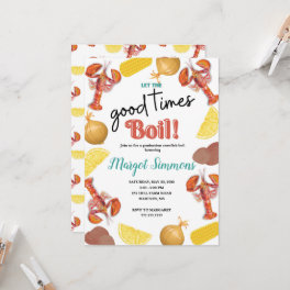 Crawfish Boil Invitation - Let the Good TIme Boil