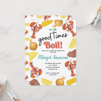 Crawfish Boil Invitation - Let the Good TIme Boil
