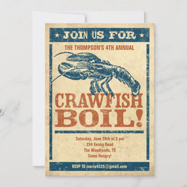 Crawfish Boil Invitations (Front)