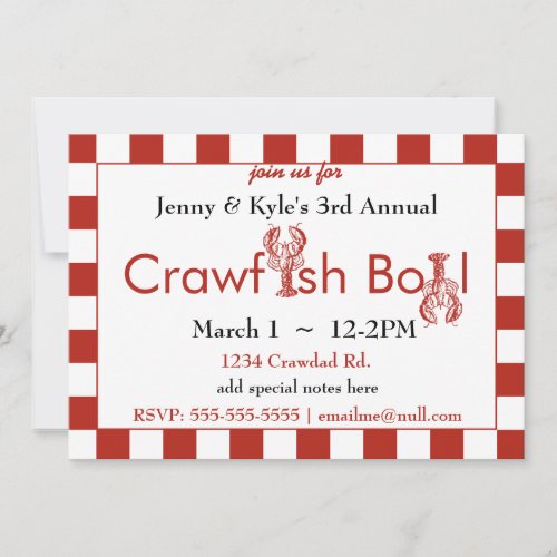 Crawfish Boil Invitations