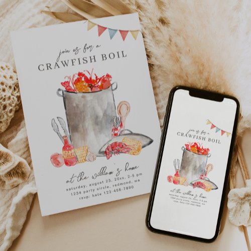Crawfish Boil Invitations  Crawfish Boil
