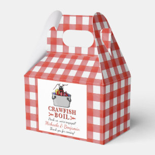 Crawfish Boil Lobster Barbecue Engagement Party Favor Boxes
