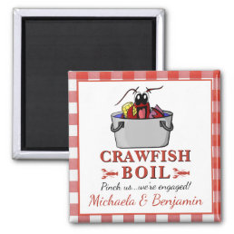 Crawfish Boil Lobster Barbecue Engagement Party Magnet