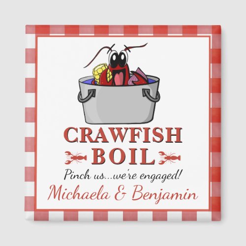 Crawfish Boil Lobster Barbecue Engagement Party Magnet