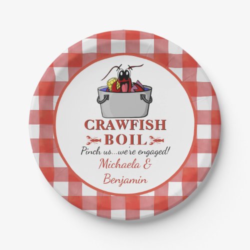 Crawfish Boil Lobster Barbecue Engagement Party Paper Plates