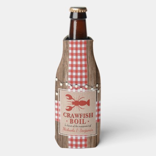 Crawfish Boil Lobster Engagement Party Rustic Bottle Cooler