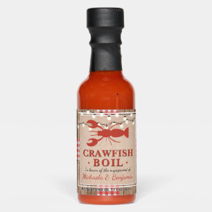 Crawfish Boil Lobster Engagement Party Rustic Hot Sauces