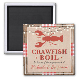 Crawfish Boil Lobster Engagement Party Rustic Magnet