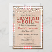 Crawfish Boil Lobster Graduation Party Rustic Magnetic Invitation (Front)