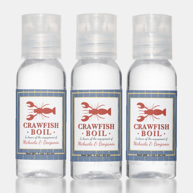 Crawfish Boil Lobster Party Engagement Hand Sanitizer (Set)