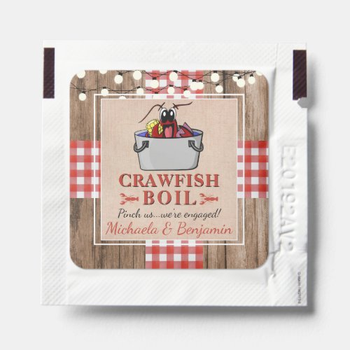 Crawfish Boil Lobster Party Engagement Hand Sanitizer Packet