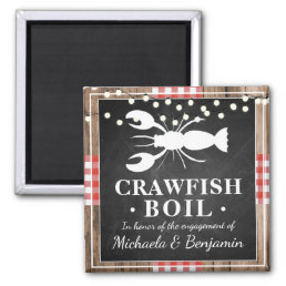 Crawfish Boil Lobster Rustic Engagement Party Magnet