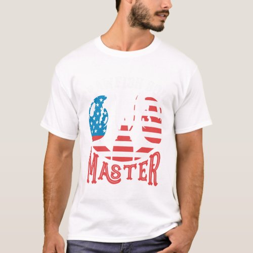 Crawfish boil master American  flag us big red lob T_Shirt
