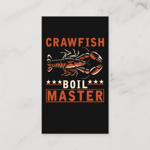 Crawfish Boil Master Funny Crayfish Cook Business Card