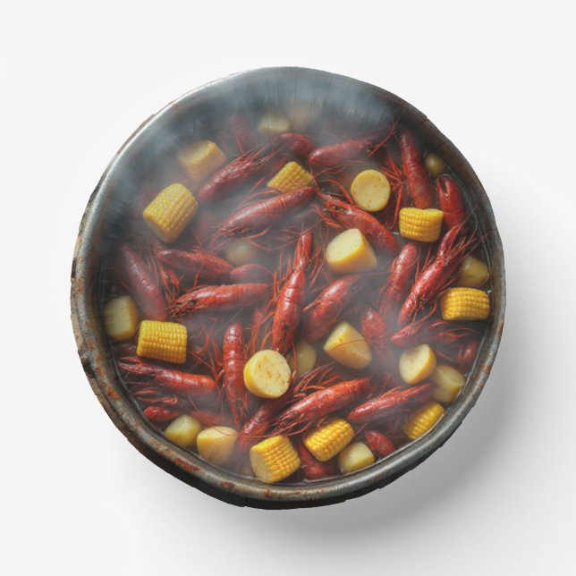 Crawfish Boil Paper Party Bowls (Front)