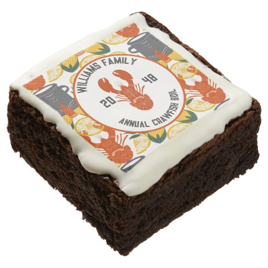 Crawfish Boil Party –Cajun Seafood Celebration Brownie (Angled)