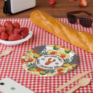 Crawfish Boil Party –Cajun Seafood Celebration Paper Plates