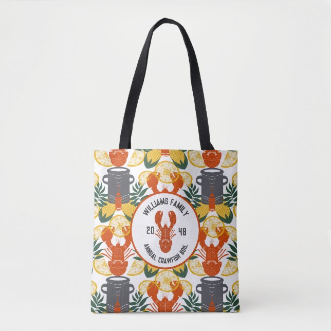 Crawfish Boil Party –Cajun Seafood Family Reunion Tote Bag (Front)