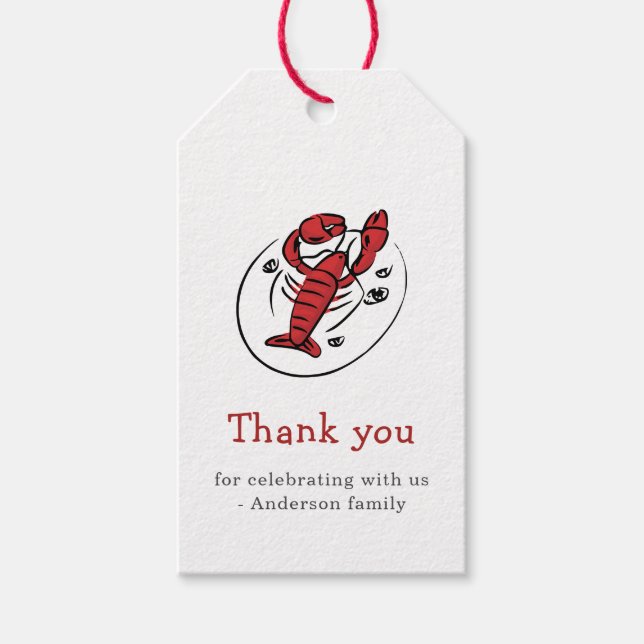 Crawfish Boil Party Gift Tags (Front)