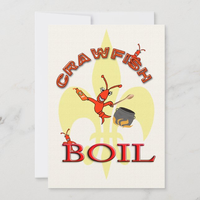 Crawfish Boil Party Invitation (Front)