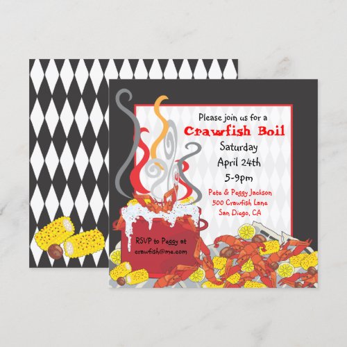 Crawfish Boil party invitation