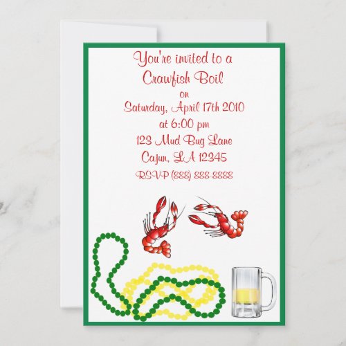 Crawfish Boil Party Invitation