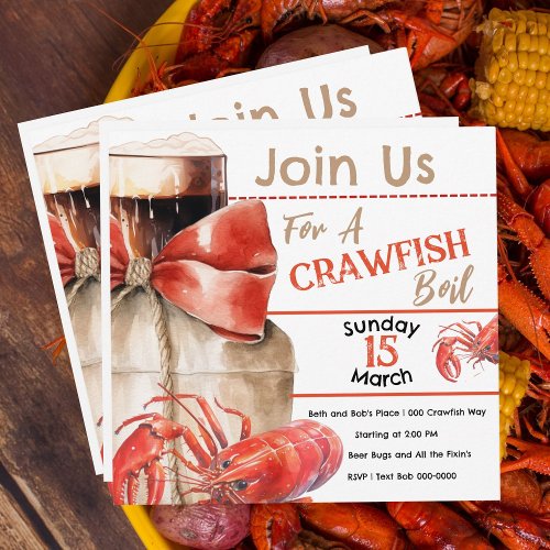 Crawfish Boil Party Invitation