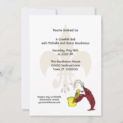 Crawfish Boil Party Invitation