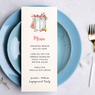 Crawfish Boil Party Menu Card