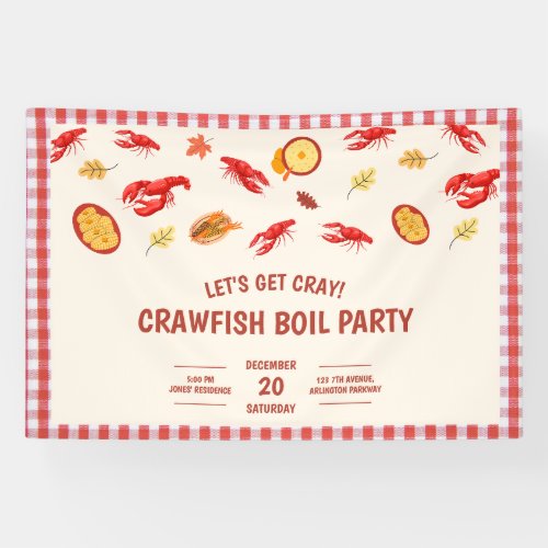 Crawfish Boil Party Picnic Celebration Banner