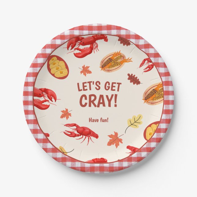 Crawfish Boil Party Picnic Celebration Paper Plates (Front)