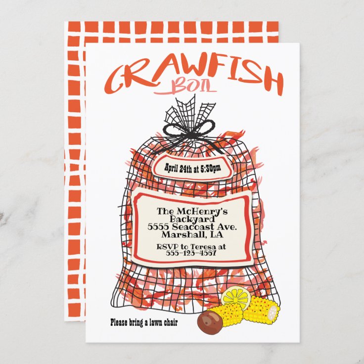 Crawfish Boil Party Poster Invitations | Zazzle