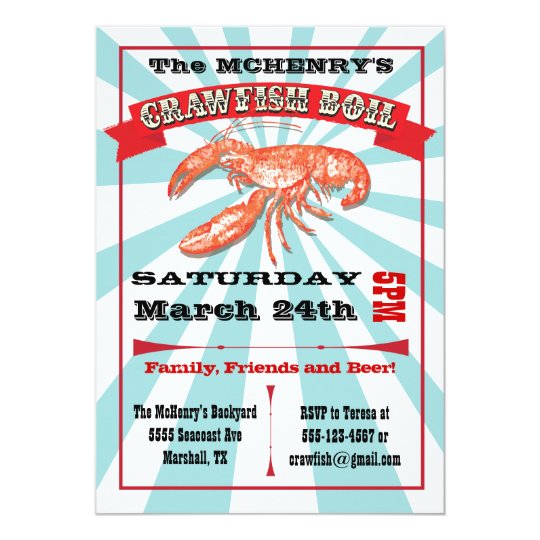 Crawfish Boil Party Poster Invitations Zazzle Com