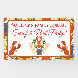 Crawfish Boil Party–Summer Seafood Cookout Banner