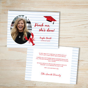 Crawfish Boil Pinch Me She's Done Grad Party  Announcement