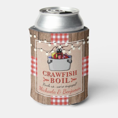 Crawfish Boil Rustic Couples Engagement Party Can Cooler