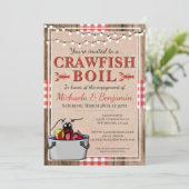 Crawfish Boil Rustic Engagement Party Invitation (Standing Front)