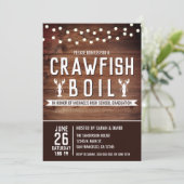 Crawfish Boil School Graduation Seafood Party Invitation (Standing Front)