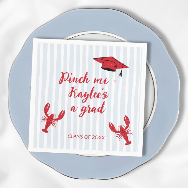 Crawfish Boil Scribble Class Of 2026 Graduation Napkins (Crawfish Boil Scribble Class Of 2025 Graduation Napkins)
