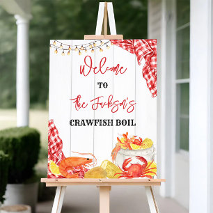 Crawfish Boil Seafood Baby Shower Welcome Sign