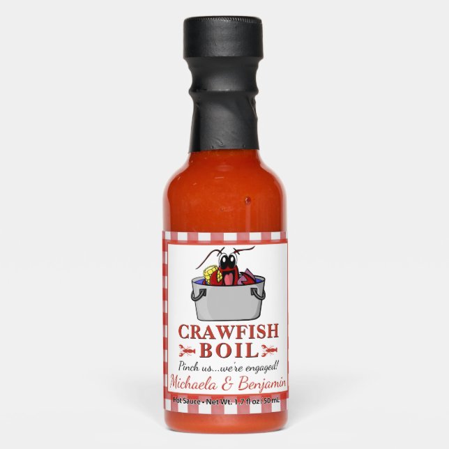 Crawfish Boil Seafood Barbecue Engagement Party Hot Sauces (Front)
