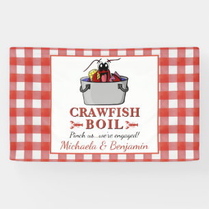 Crawfish Boil Seafood Engagement Party Banner