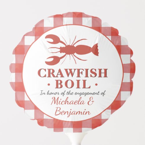 Crawfish Boil Seafood Party Red Picnic Engagement Balloon