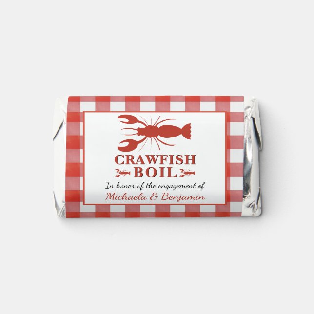 Crawfish Boil Seafood Party Red Picnic Engagement Hershey's Miniatures (Front)