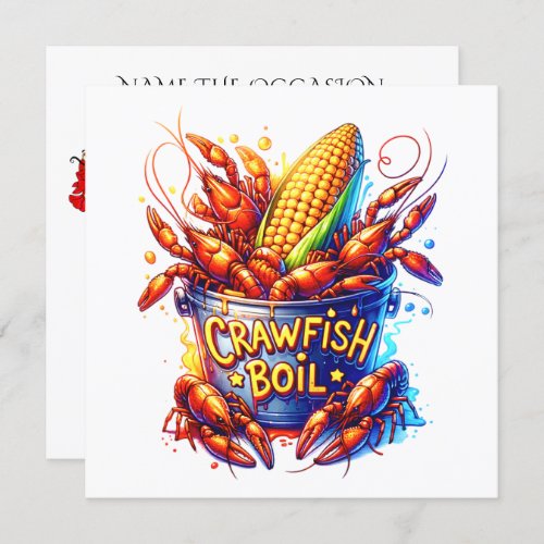 CRAWFISH BOIL _ See Back _  Invitation