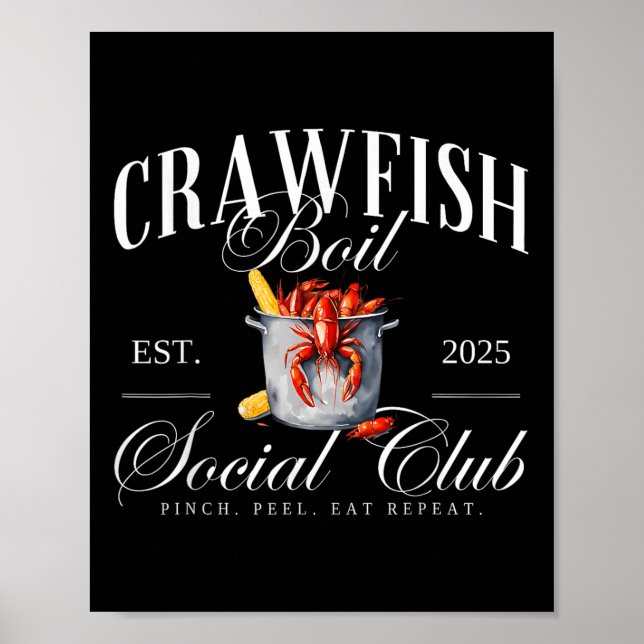 Crawfish Boil Social Club Cajun Seafood Festival S Poster (Front)