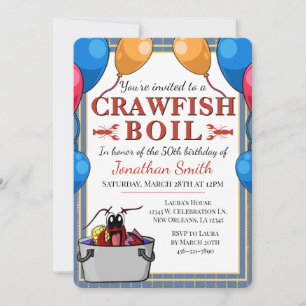 Crawfish Boil Special Event Birthday Invitation