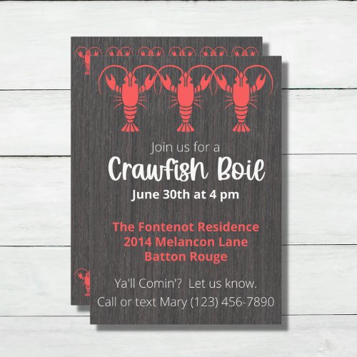 Crawfish Boil Summer Party Invitation