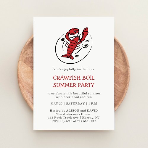 Crawfish Boil Summer Party Invitation