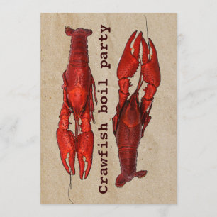 crawfish boil summer party invitation template